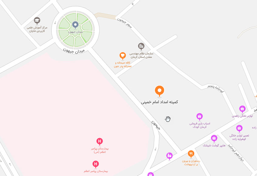 نقشه استان کرمان